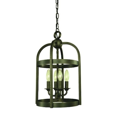 4-Light Satin Pewter Heidelberg Mini Chandelier